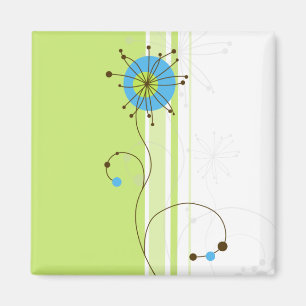 Moderne eenvoudige, blokgroene typografie magneet