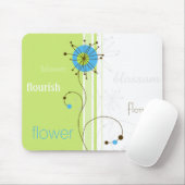 Moderne eenvoudige, blokgroene typografie muismat (Met muis)
