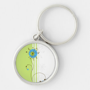 Moderne eenvoudige, blokgroene typografie sleutelhanger