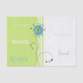 Moderne eenvoudige, blokgroene typografie tissuepapier (Voorkant)