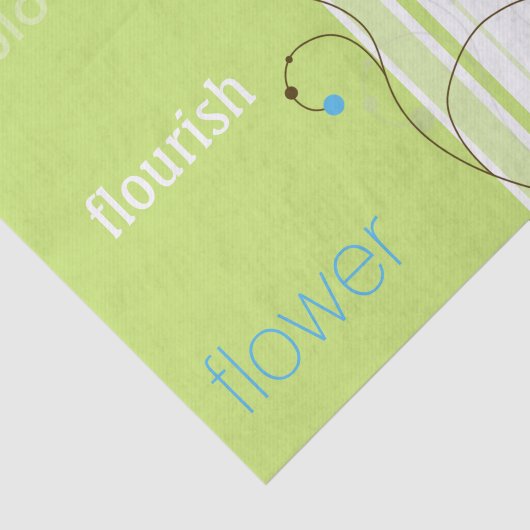 Moderne eenvoudige, blokgroene typografie tissuepapier (Detail)