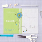 Moderne eenvoudige, blokgroene typografie tissuepapier (Craft)