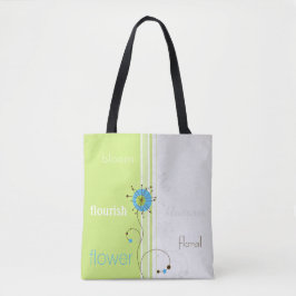 Moderne eenvoudige, blokgroene typografie tote bag