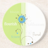 Moderne eenvoudige, blokgroene typografie zandsteen onderzetter (Voorkant)