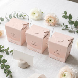 Moderne Eenvoudige Blush Bruiloft Bedankdoosjes