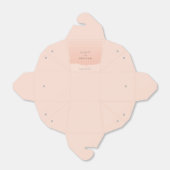 Moderne Eenvoudige Blush Bruiloft Bedankdoosjes (Uitgevouwen)