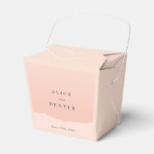 Moderne Eenvoudige Blush Bruiloft Bedankdoosjes (Voorkant Zijde)