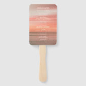 Moderne eenvoudige Blush bruiloft programma's Handwaaier (Achterkant)