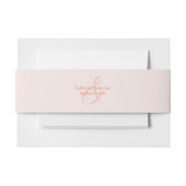 Moderne eenvoudige blush-bruiloft- uitnodigingen wikkel (Voorkant Voorbeeld)