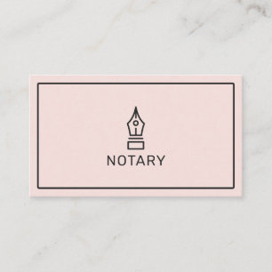 Moderne eenvoudige blush roze notaris lening onder visitekaartje