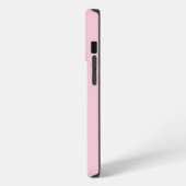 Moderne Eenvoudige Blush Roze Script Stijl Monogra iPhone Hoesje (Linkerkant)