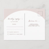 Moderne eenvoudige Bohemen RSVP Reply Kaart (Achterkant)