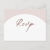 Moderne eenvoudige Bohemen RSVP Reply Kaart (Voorkant)