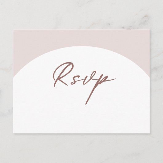 Moderne eenvoudige Bohemen RSVP Reply Kaart (Voorkant)