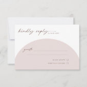 Moderne eenvoudige Bohemen RSVP Reply Kaart (Voorkant)