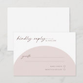 Moderne eenvoudige Bohemen RSVP Reply Kaart (Voorkant / Achterkant)