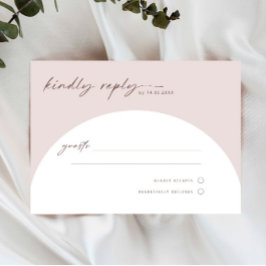 Moderne eenvoudige Bohemen RSVP Reply Kaart