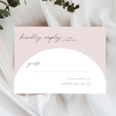 Moderne eenvoudige Bohemen RSVP Reply Kaart