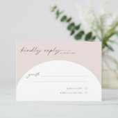 Moderne eenvoudige Bohemen RSVP Reply Kaart (Staand voorkant)