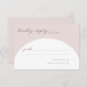 Moderne eenvoudige Bohemen RSVP Reply Kaart (Voorkant / Achterkant)