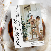 Moderne eenvoudige Boho foto Kerstmis Feestdagenkaart