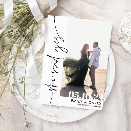 Moderne eenvoudige Boho foto Save The Date