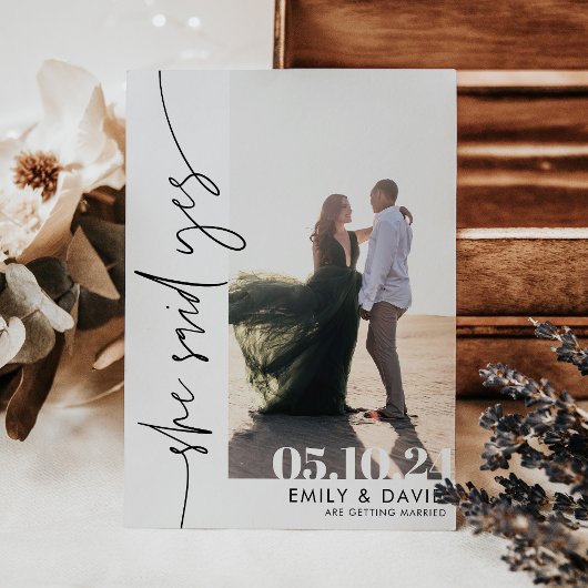 Moderne eenvoudige Boho foto Save The Date