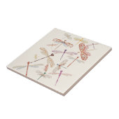 Moderne eenvoudige  Boho roze dragonfly Art Tegeltje (Zijkant)