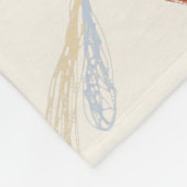 Moderne eenvoudige boho roze kunstdragonfly fleece deken (Hoek)