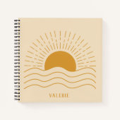 Moderne Eenvoudige Boho Zon Minimalist Notitieboek (Voorkant)