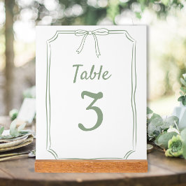 Moderne Eenvoudige Boog Bruiloft Sage Groene Tafel Acryl Bord