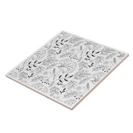 Moderne Eenvoudige Botanische Ontwerp Decoratie Tegeltje