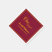 Moderne eenvoudige Bourgogne en goud chique 1e ver Servet (Hoek)