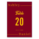 Moderne eenvoudige Bourgogne en gouden elegante br Kaart (Voorkant)