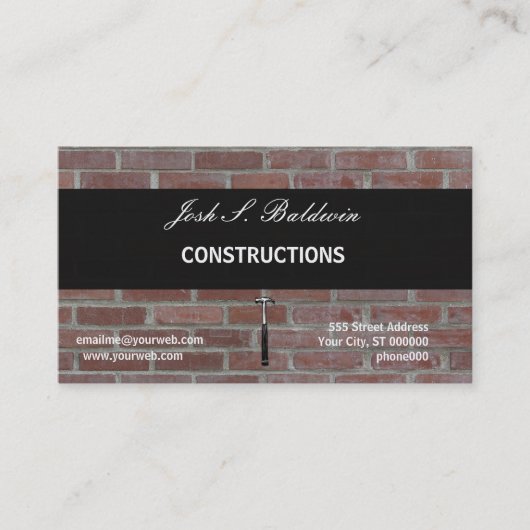 Moderne eenvoudige bouwstenen bouwsteen visitekaartje (Voorkant)