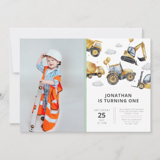 Moderne Eenvoudige bouwwedstrijd Kaart (Voorkant)