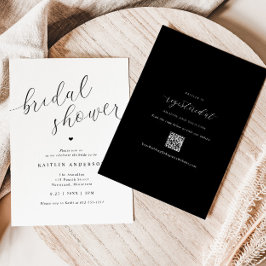 Moderne Eenvoudige Bruidsborrel Kaart