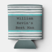 Moderne eenvoudige bruidsbruidegom's beste man blikjeskoeler (Achterkant)