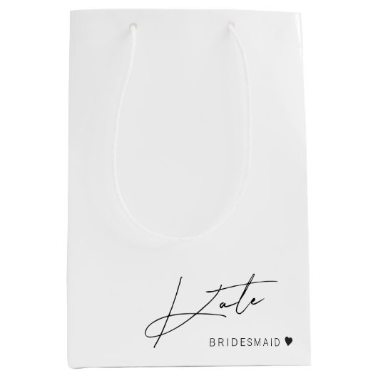 Moderne Eenvoudige Bruidsmeisje voorstel Gift Bag Medium Cadeauzakje (Voorkant)