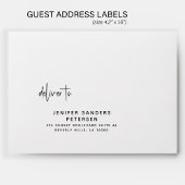 Moderne eenvoudige bruiloft 24 gast adresetiketten sticker