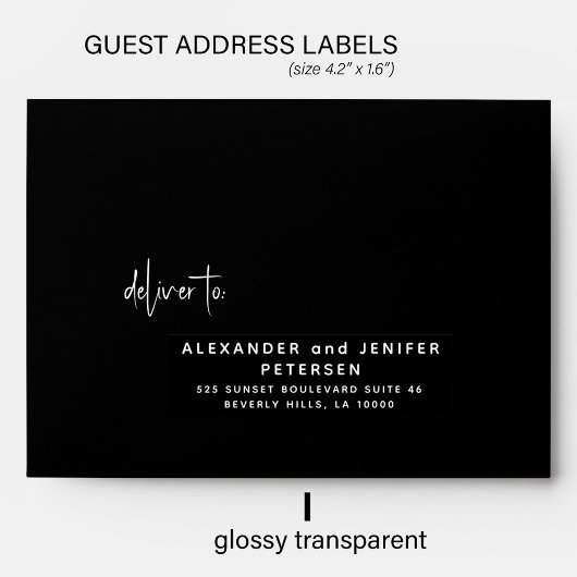 Moderne eenvoudige bruiloft 24 gast adresetiketten sticker