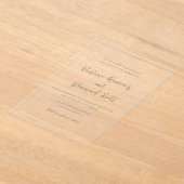 Moderne Eenvoudige Bruiloft Acryl Uitnodigingen (Laagn)