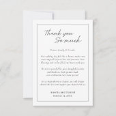 Moderne eenvoudige bruiloft bedankkaart (Voorkant)