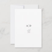 Moderne eenvoudige bruiloft bedankkaart (Achterkant)