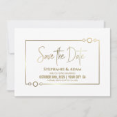 Moderne Eenvoudige bruiloft bespaart de datum Save The Date (Voorkant)