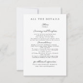 Moderne eenvoudige bruiloft details behuizing Kaar Bedankkaart (Voorkant)