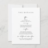 Moderne eenvoudige bruiloft details behuizing Kaar Kaart (Voorkant)