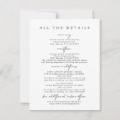 Moderne eenvoudige bruiloft details behuizing Kaar Kaart (Voorkant)