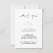 Moderne eenvoudige bruiloft details behuizing Kaar Kaart (Voorkant)