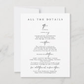 Moderne eenvoudige bruiloft details behuizing Kaar Kaart (Voorkant)